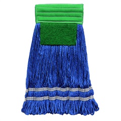 Microfiber String Mop with Green Scrub Pad